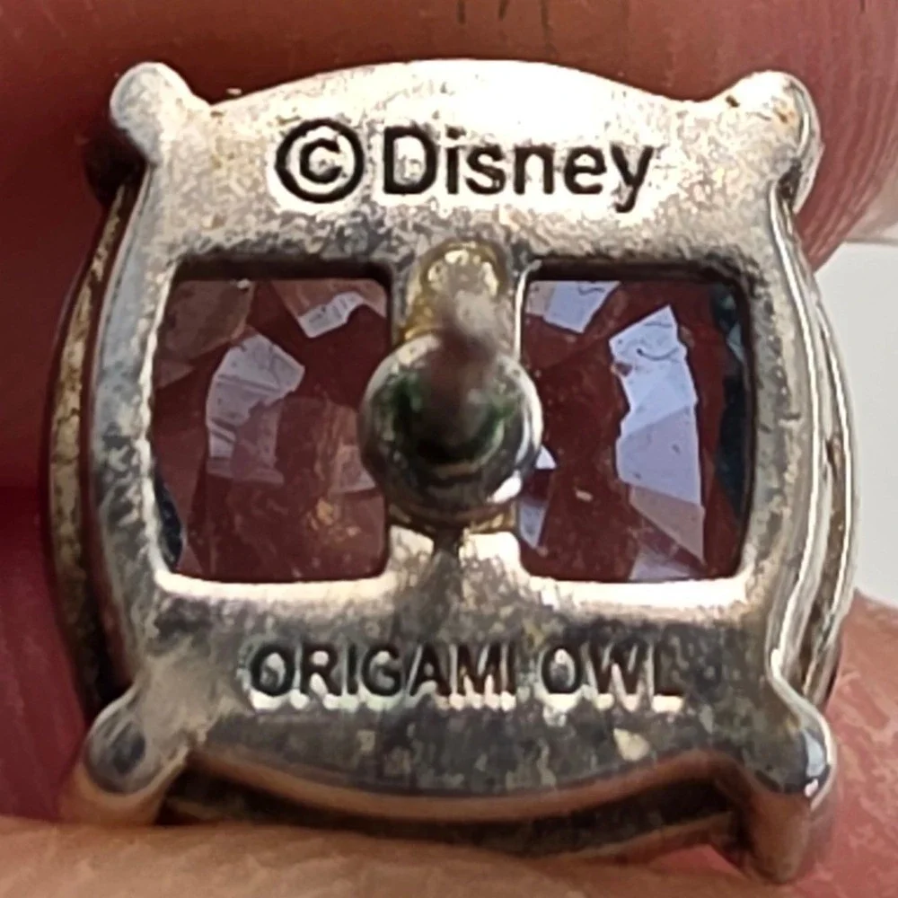 Origami Owl Disney Crystal Stud Earrings Bundle 5pc Mismatched Blue Pink Orange